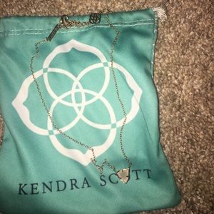 Kendra Scott Rose Gold Iridescent drusy necklace