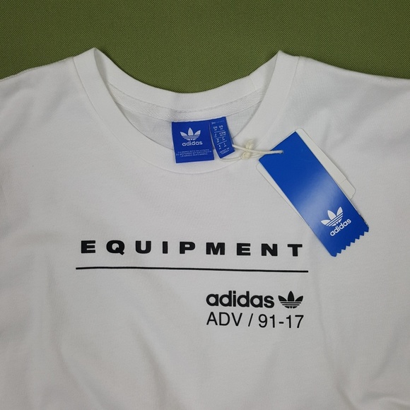 NWT Adidas EQT Elongated Logo T-Shirt BK7171 - Picture 2 of 6