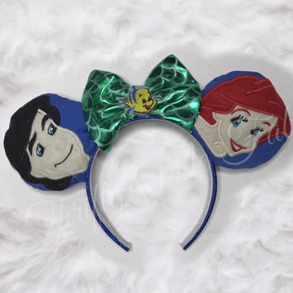 The Little Mermaid Ariel, Eric & Flounder  Ears