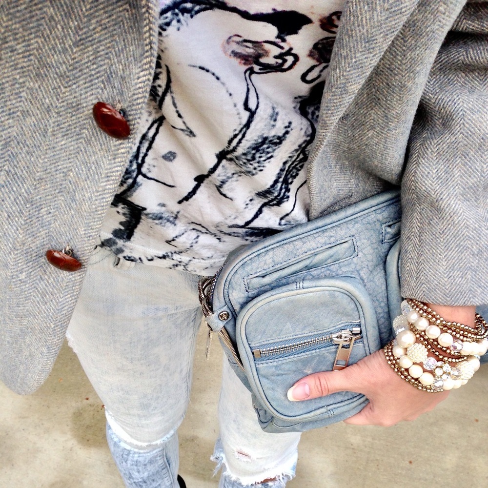 CHANEL casual watercolor print t-shirt