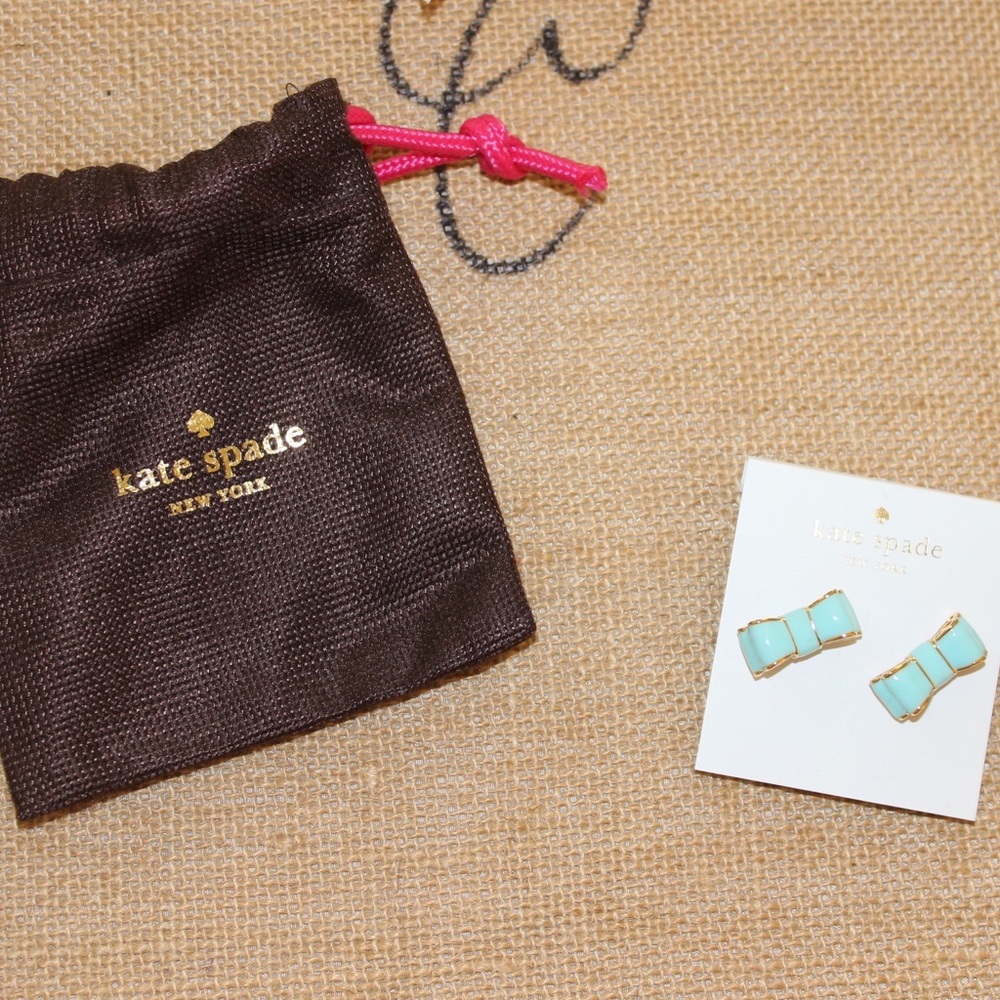 NWT kate spade turquoise bow earrings