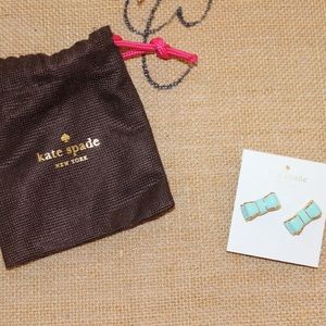 NWT kate spade turquoise bow earrings