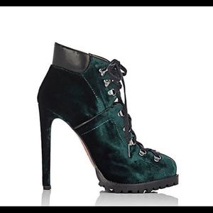 Alaia velvet platform hiker boots