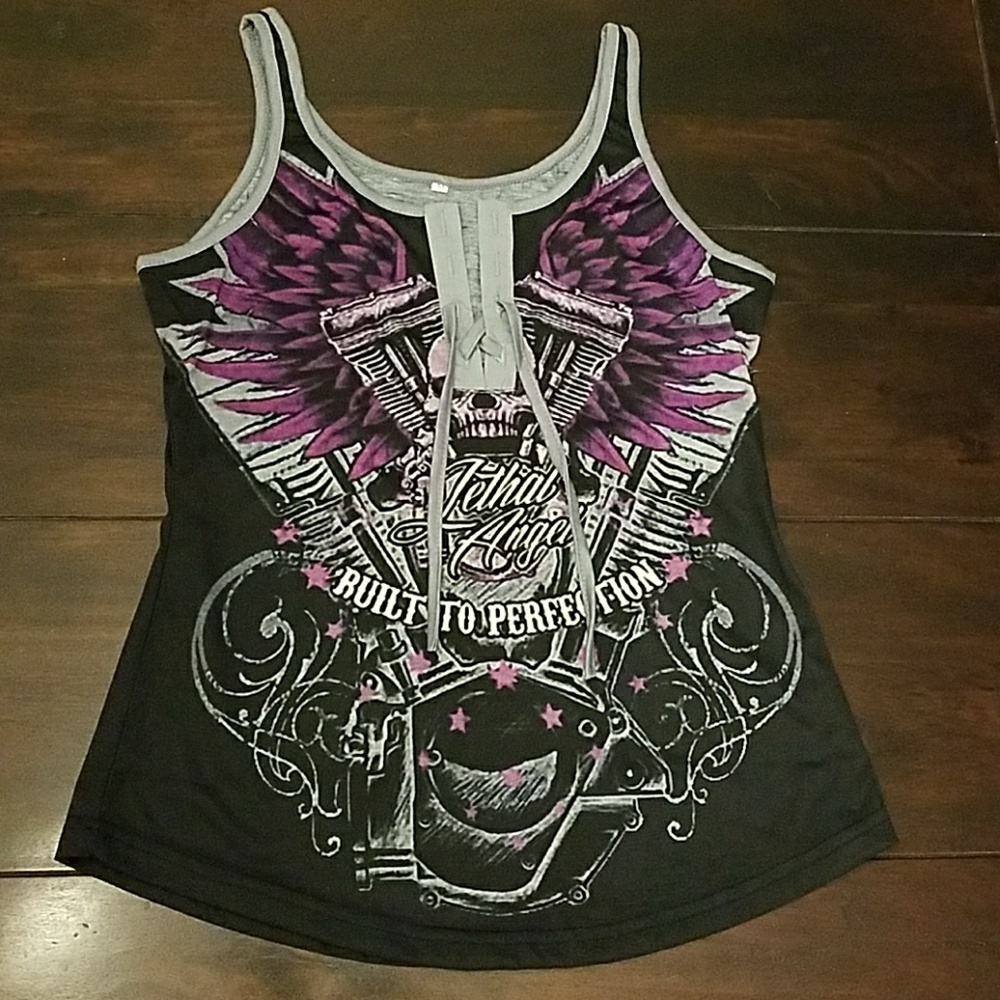 Lethal Angel Biker Tank NWOT
