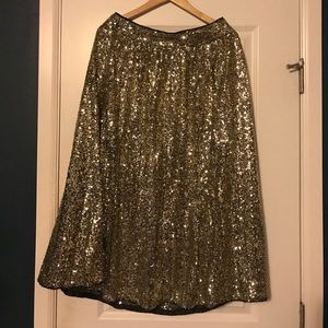 Gold Sequin Skirt