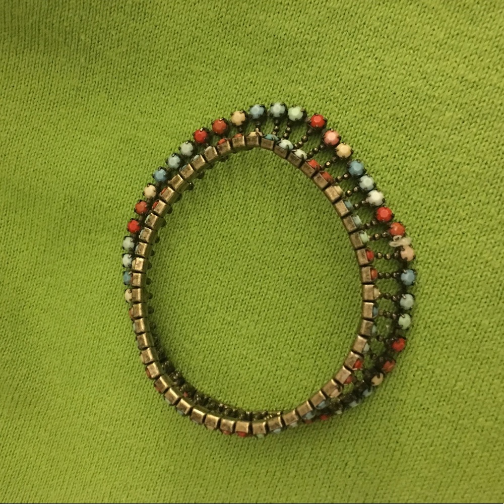 Metallic Beaded Bracelet (Matches Choker)