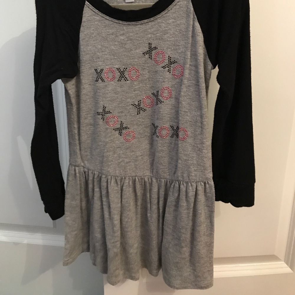 Sofi girl's long sleeve xoxo bling fall dress 4t