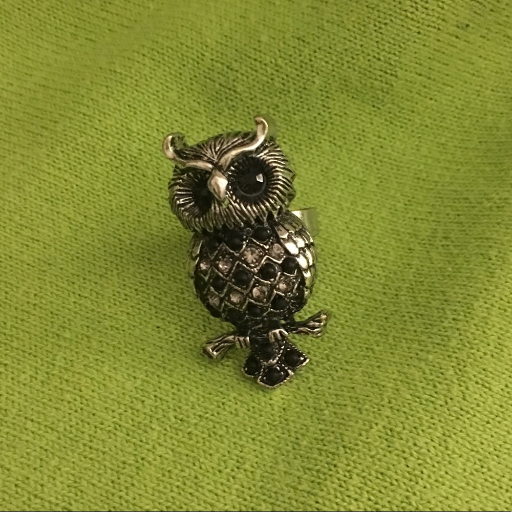 Metallic Owl Ring
