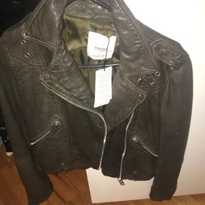 Brown leather jacket NEW