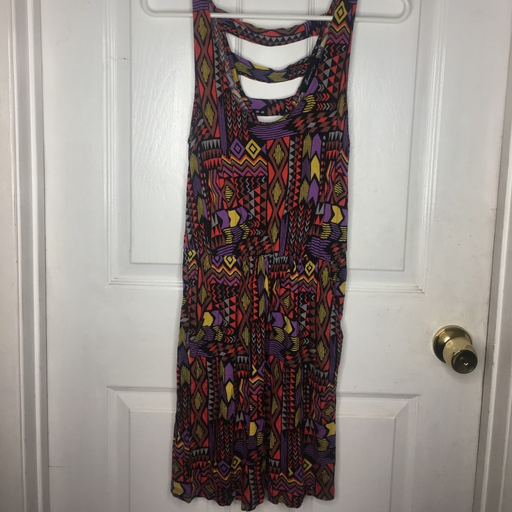 Printed dress with pockets