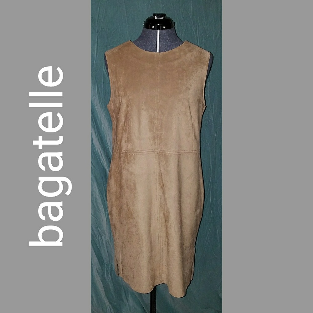 NWT bagatelle Suede Zip-Up Shift Dress