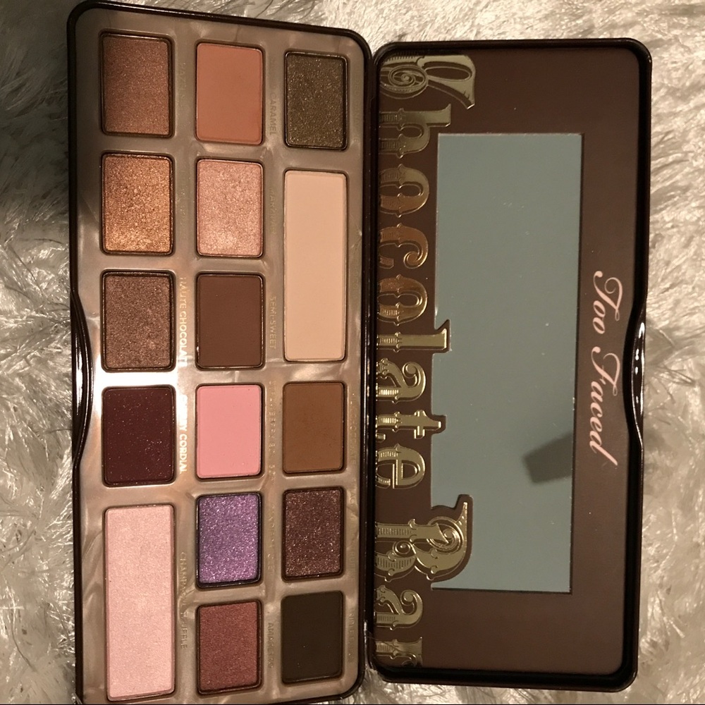 two faced chocolate bar palette