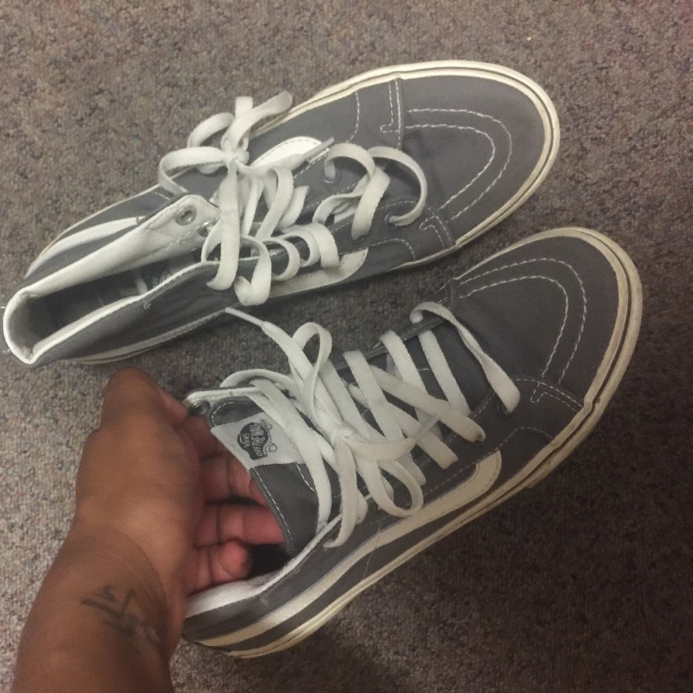 Used Grey and White Vans