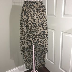 High-Low Leopard Skirt. High-Low Leopard Skirt.