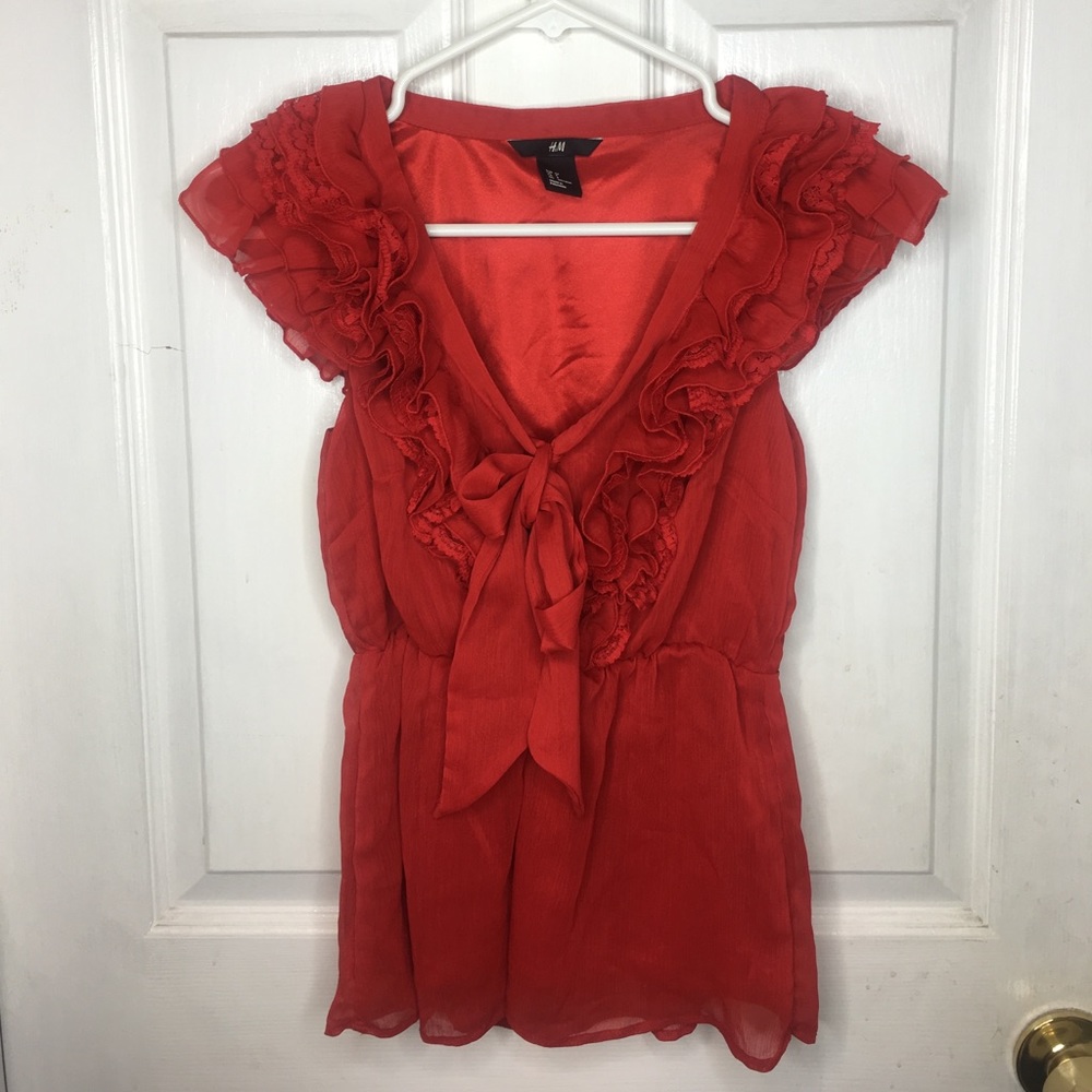 Ruffle dress blouse