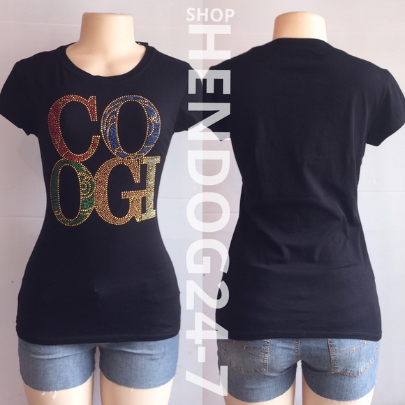 COOGI AUSTRALIA CREW NECK EMBELLISHED S/SLEEVE TEE - Picture 2 of 4