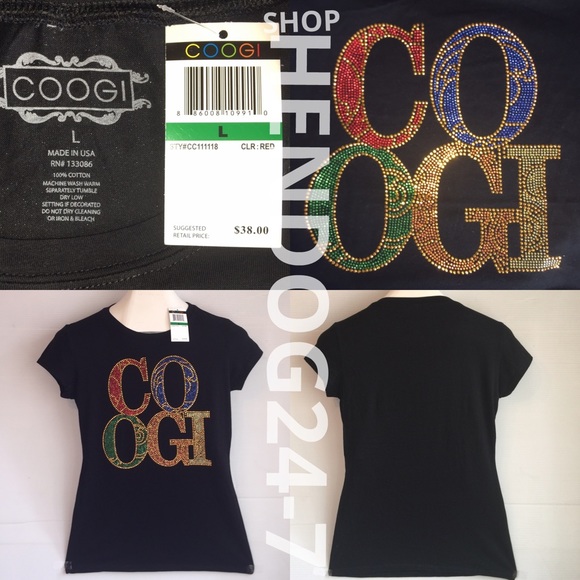 COOGI AUSTRALIA CREW NECK EMBELLISHED S/SLEEVE TEE - Picture 4 of 4