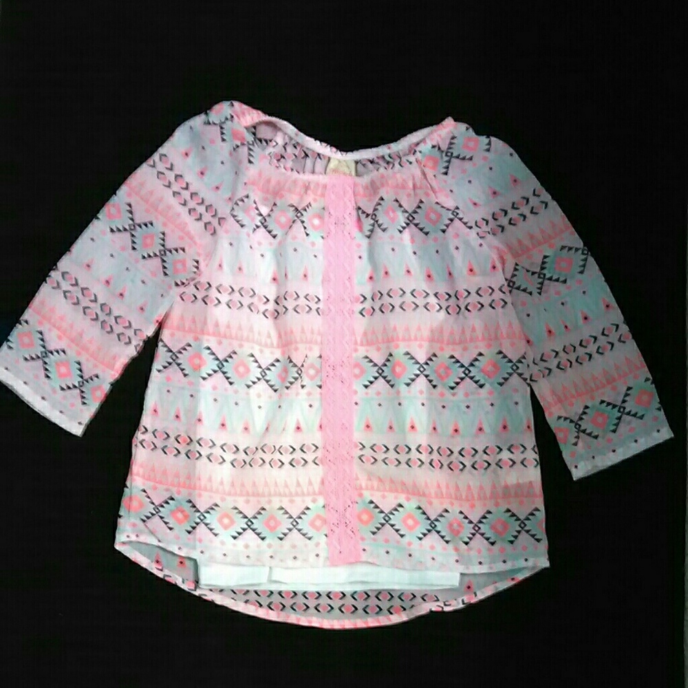 Size 6 Girls Pink Blouse