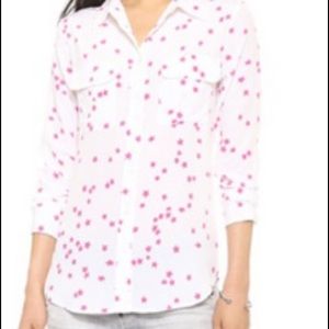 Equipment Pink Star Silk Blouse