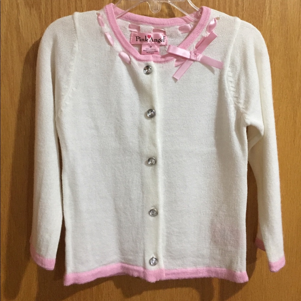 Girls 3T toddler cardigan sweater w/ bling buttons