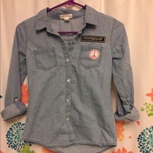 Full Tilt patch flannel size girls Medium