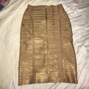 Gold bandage skirt