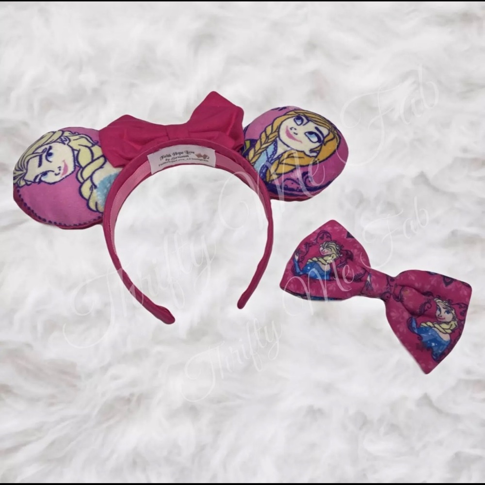 Elsa & Ana Minnie Ears & Bow