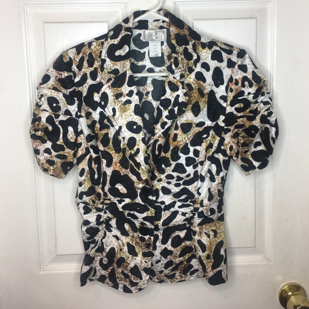 Alberto Makali cheetah print blazer