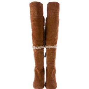 New Tory Burch 'Cassius' Over-the-Knee Wedge Boots