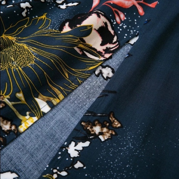 ✨ LAST ONE Open Back Blue Floral Halter Maxi Dress - Picture 6 of 7