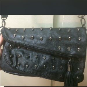 Leather skull purse