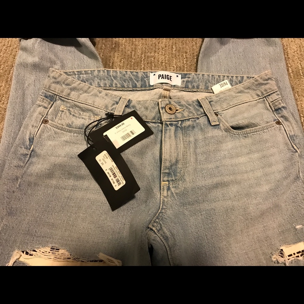 Paige boyfriend distressed jeans