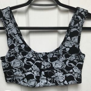 Black with skulls bralette