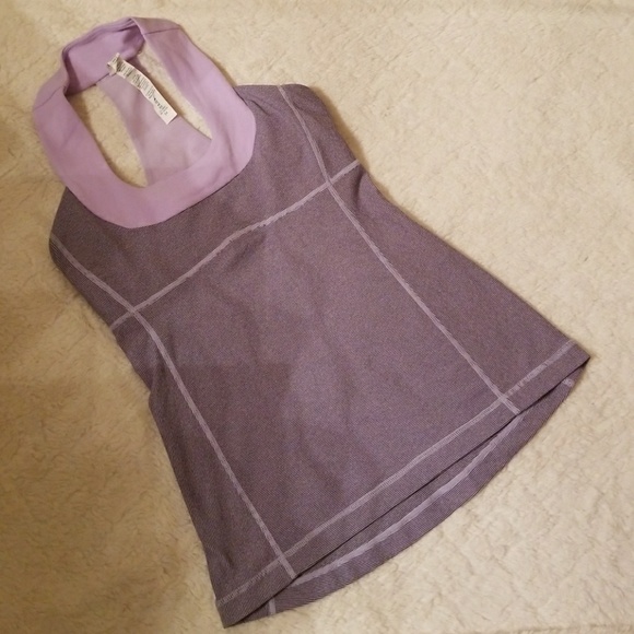 Lululemon Bra Top Size 4 lilac Coal wee stripe - Picture 4 of 8