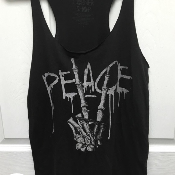 Skeleton peace sign tank top - Picture 1 of 1