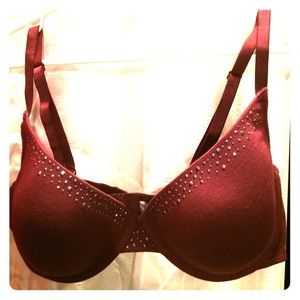 Aerie burgundy bra with jewels, 38D