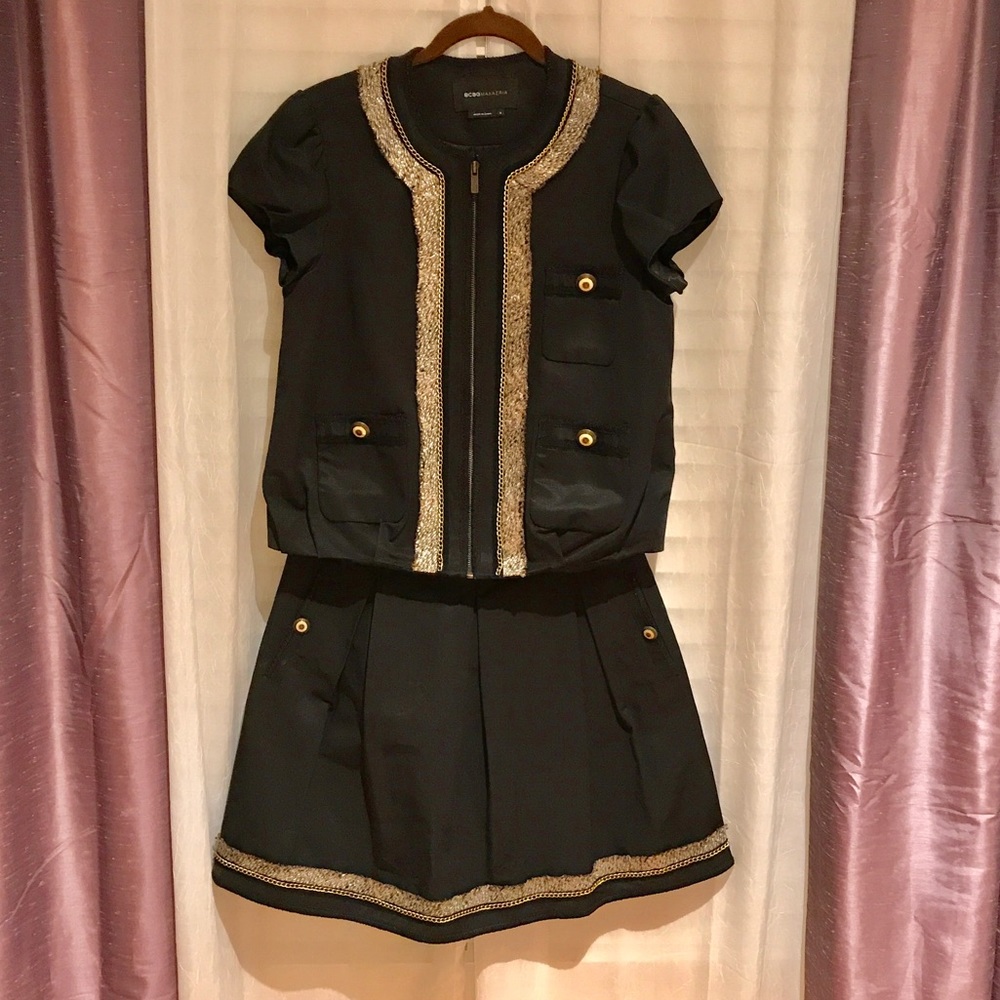 {RARE} BCBG Max Azria Chain Jacket and Skirt ❤️