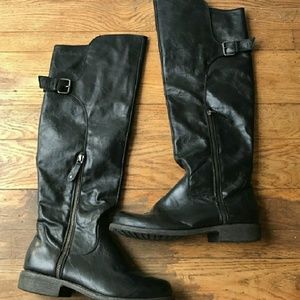 Diba size 10 black over the knee boots