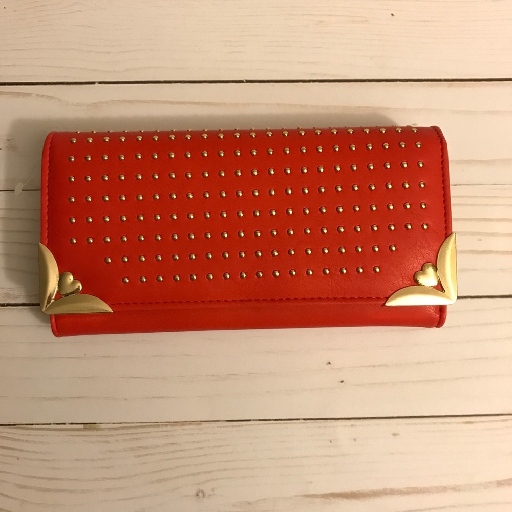 NWOT Red and Gold Purse
