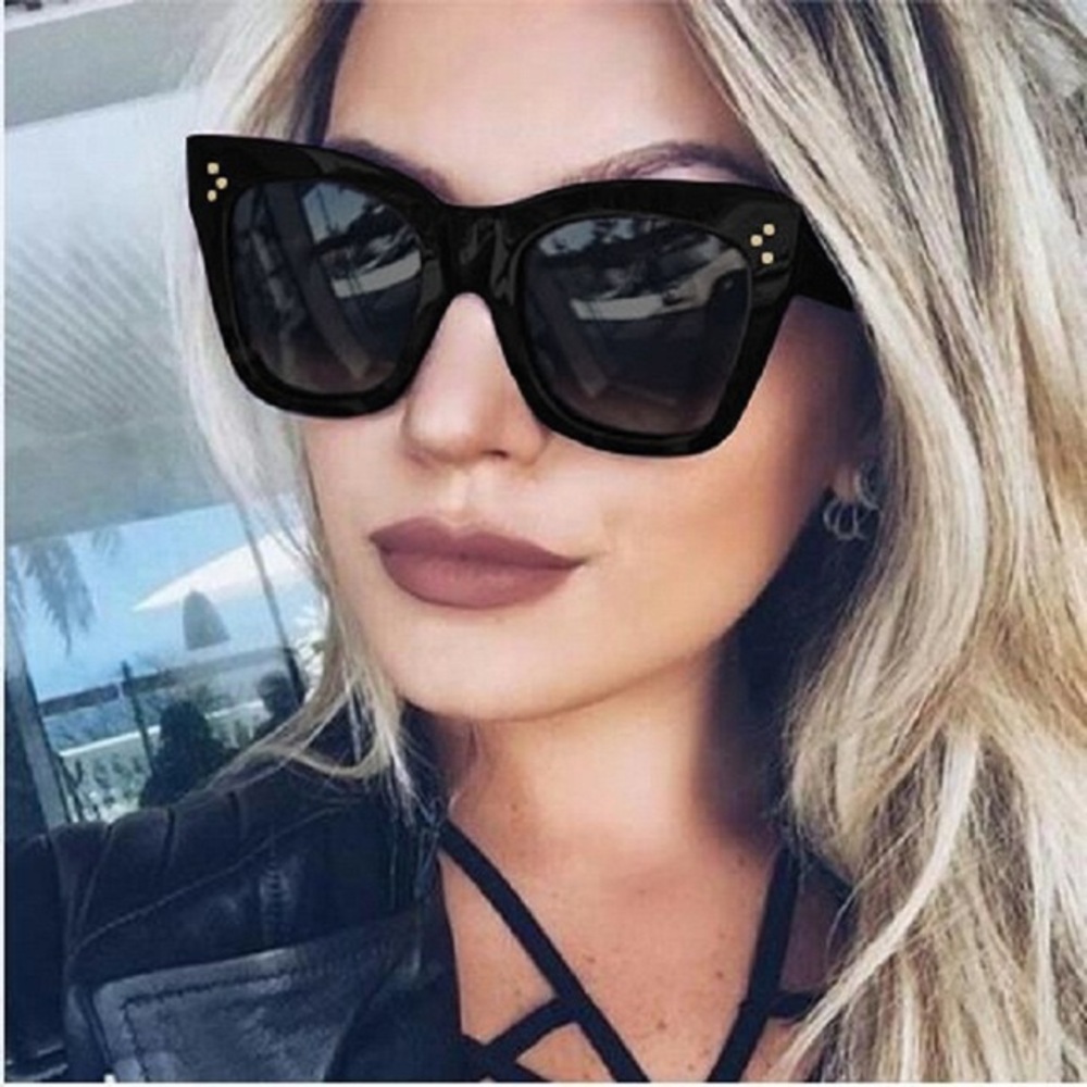 NWT Free People Black Square Cat Eye Sunglasses