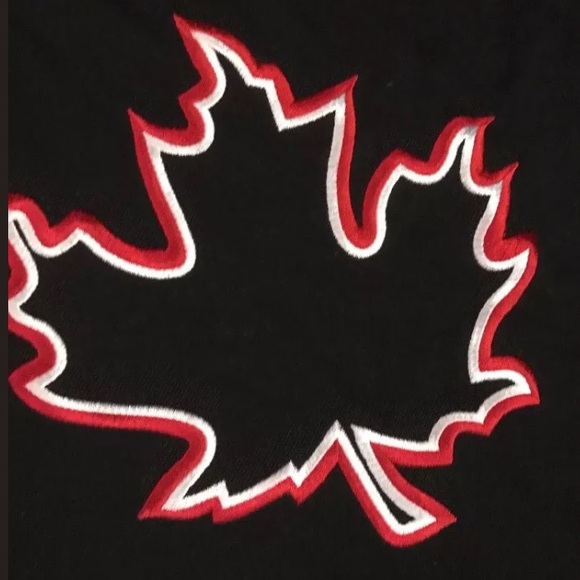 Canada athletics black & red sewn jesey Sz S/P - Picture 3 of 8