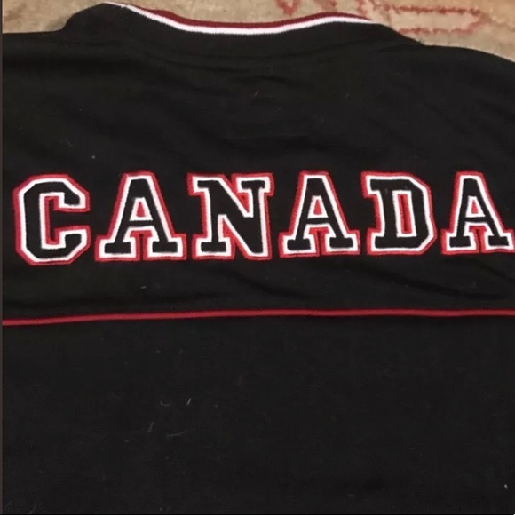 Canada athletics black & red sewn jesey Sz S/P - Picture 4 of 8