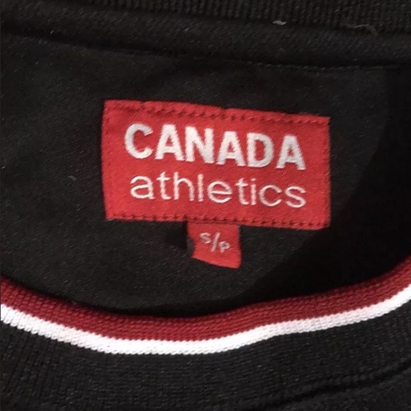 Canada athletics black & red sewn jesey Sz S/P - Picture 5 of 8