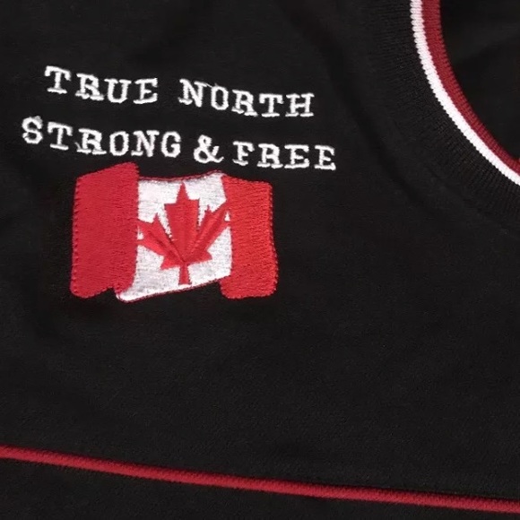 Canada athletics black & red sewn jesey Sz S/P - Picture 6 of 8