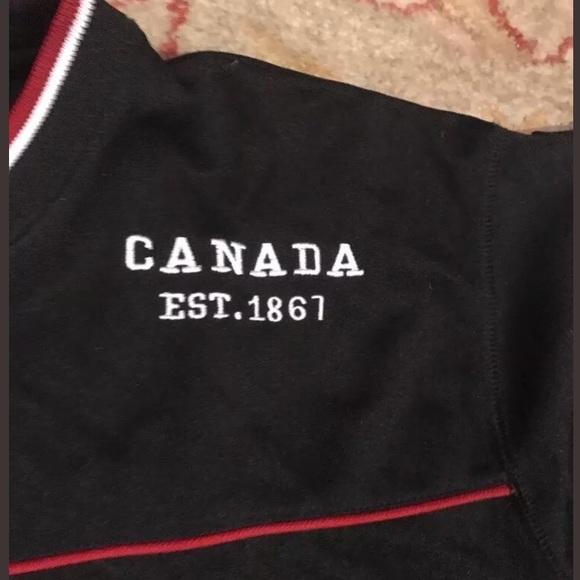 Canada athletics black & red sewn jesey Sz S/P - Picture 7 of 8