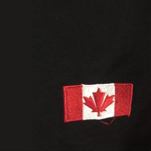 Canada athletics black & red sewn jesey Sz S/P - Picture 8 of 8