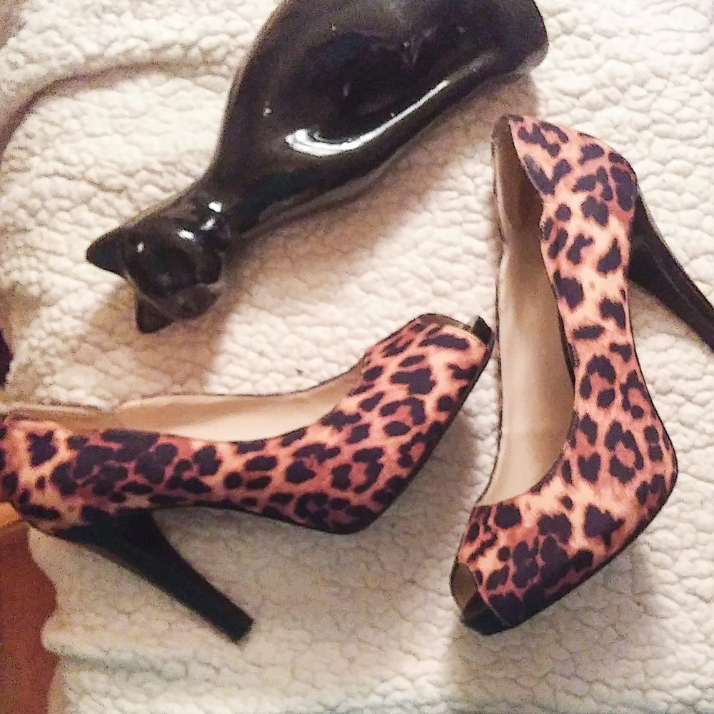 #RollingOut# Nine West Leopard Print High Heels