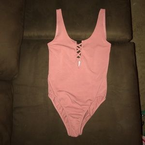PINK LACE BODY SUIT
