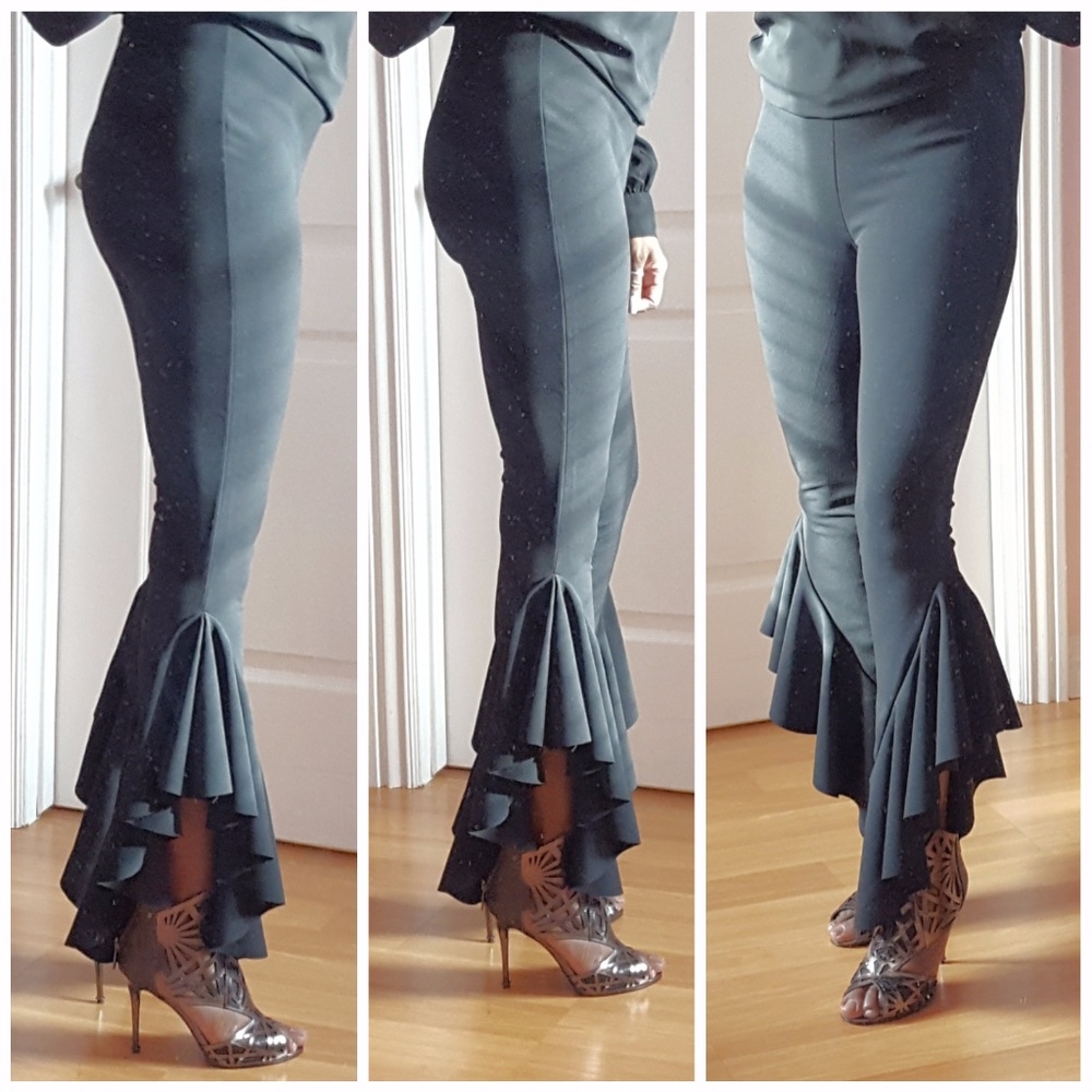 Ruffle Asymmetric Hem Yoga Style - Picture 7 of 8