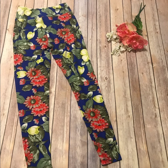 LuLaRoe Floral Leggings - Picture 3 of 3